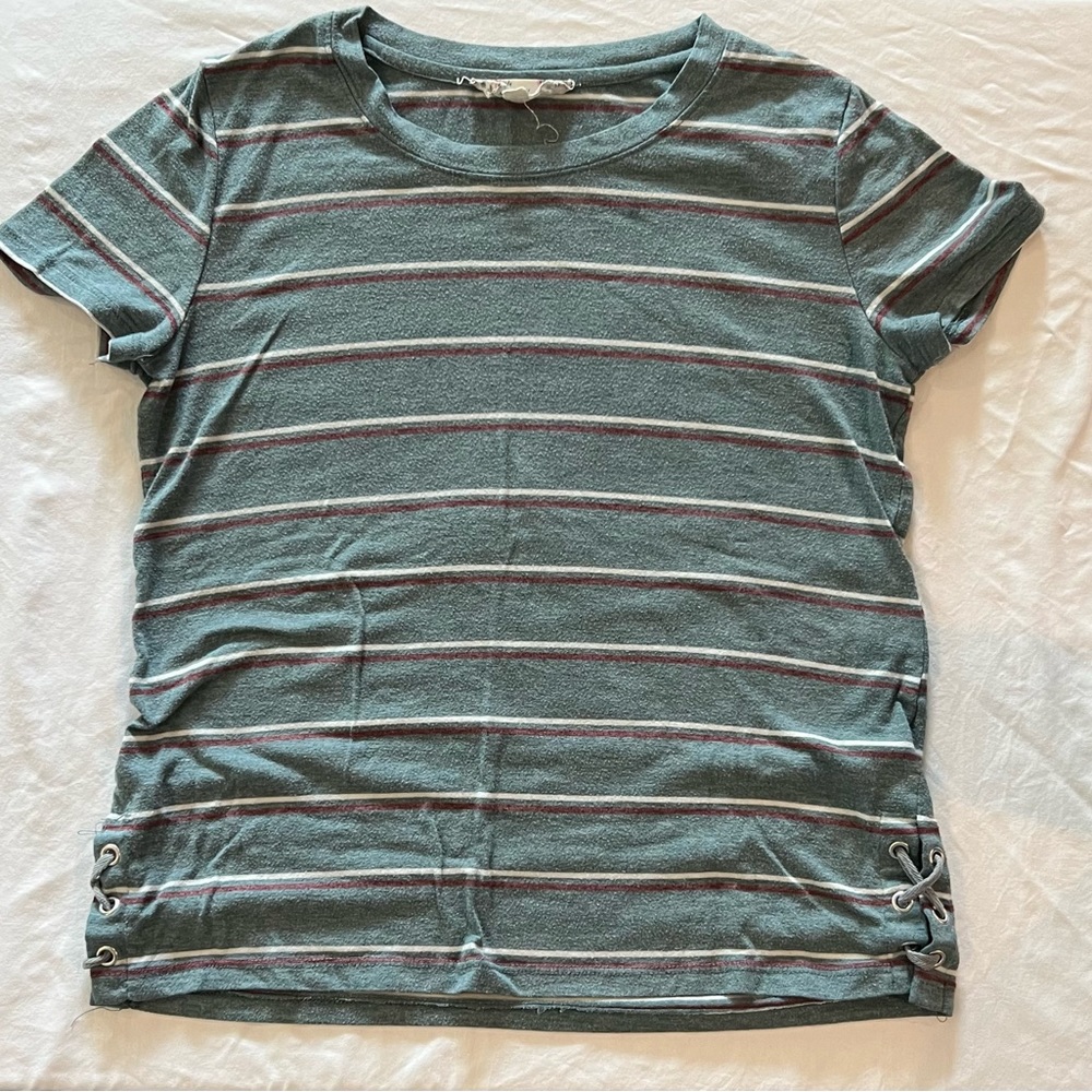 Greenish Striped Shirt